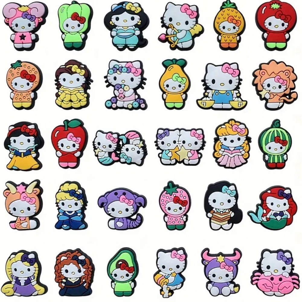 Hello Kitty Mystery Box of 2” PVC charms crocs, clogs, or sandals, 5 pieces- NWT